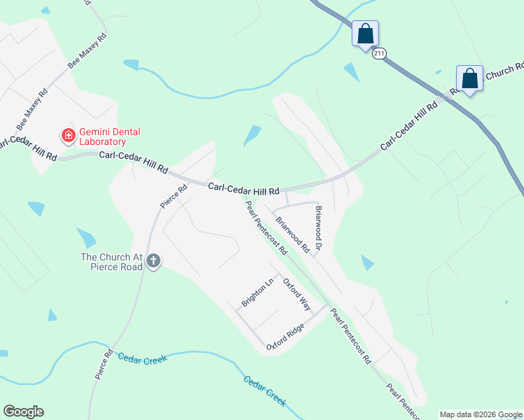 map of restaurants, bars, coffee shops, grocery stores, and more near 400 Briarwood Road in Winder