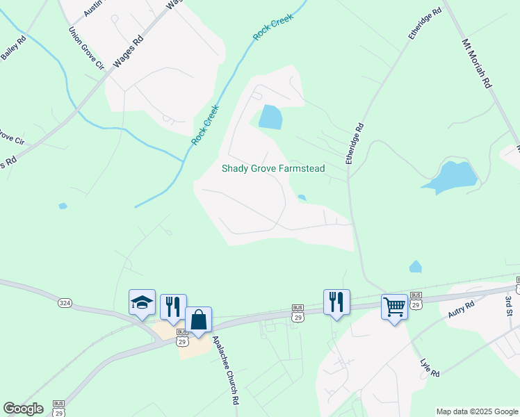 map of restaurants, bars, coffee shops, grocery stores, and more near 1559 Wynfield Drive in Auburn