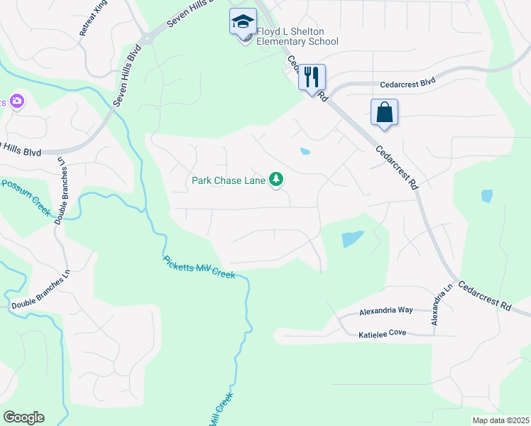 map of restaurants, bars, coffee shops, grocery stores, and more near 179 Leyland Crossing in Dallas