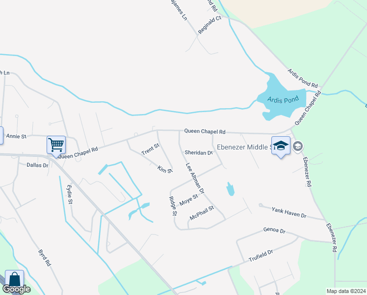 map of restaurants, bars, coffee shops, grocery stores, and more near 2895 Sheridan Drive in Dalzell