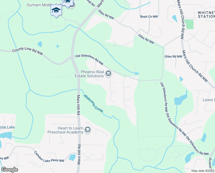 map of restaurants, bars, coffee shops, grocery stores, and more near 2447 Huntington Park Drive Northwest in Acworth