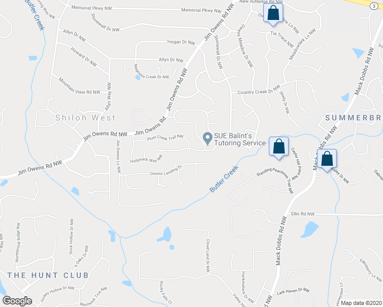 map of restaurants, bars, coffee shops, grocery stores, and more near 2587 Marleigh Farm Road Northwest in Kennesaw