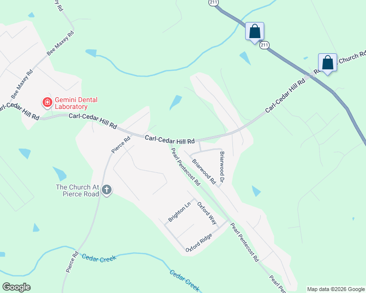 map of restaurants, bars, coffee shops, grocery stores, and more near 400 Briarwood Road in Winder