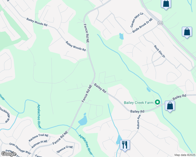 map of restaurants, bars, coffee shops, grocery stores, and more near 3208 Shirecrest Lane in Auburn