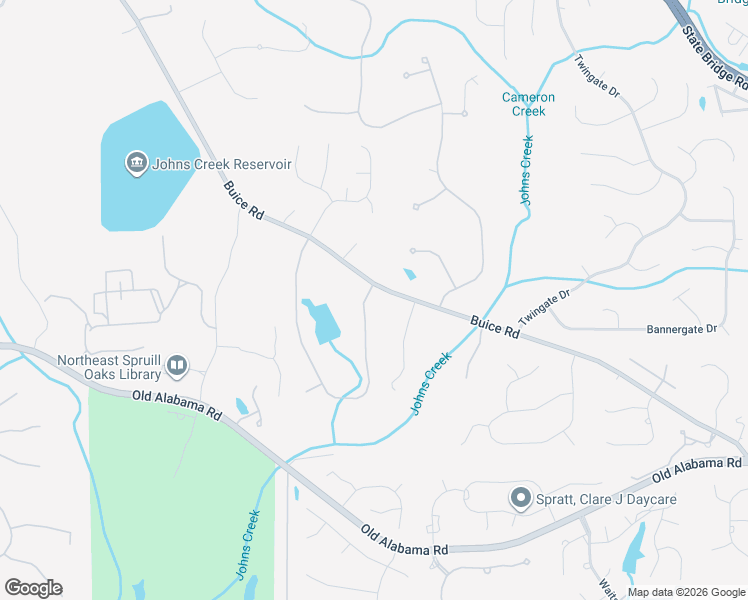 map of restaurants, bars, coffee shops, grocery stores, and more near 9645 Red Bird Lane in Alpharetta