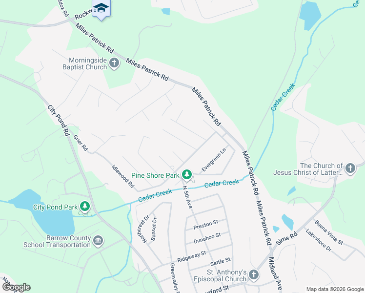 map of restaurants, bars, coffee shops, grocery stores, and more near 956 Pine Valley Road in Winder