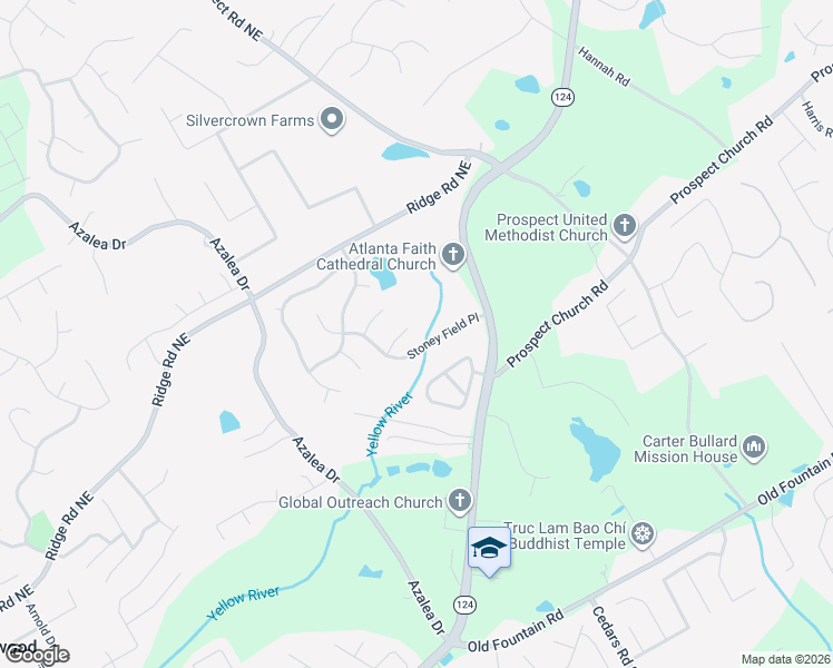 map of restaurants, bars, coffee shops, grocery stores, and more near 1347 Rolling Stream Way in Lawrenceville