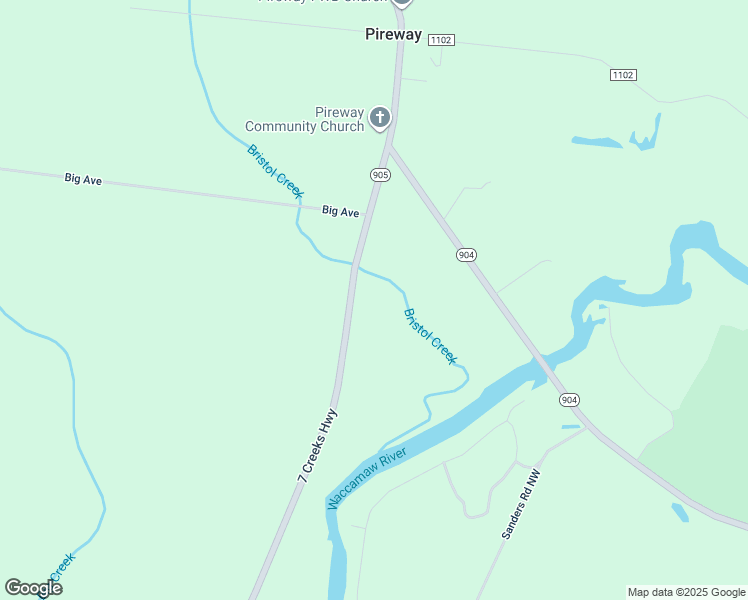 map of restaurants, bars, coffee shops, grocery stores, and more near 16755 7 Creeks Highway in Tabor City