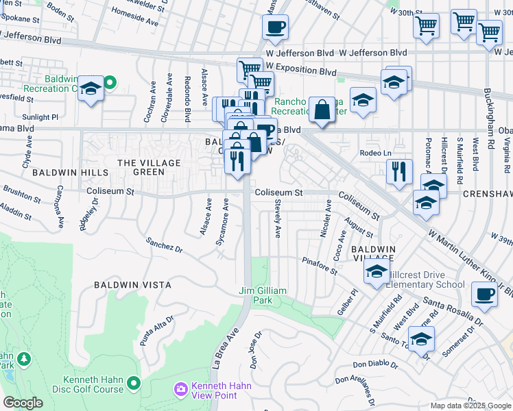 map of restaurants, bars, coffee shops, grocery stores, and more near 3838 Gibraltar Avenue in Los Angeles