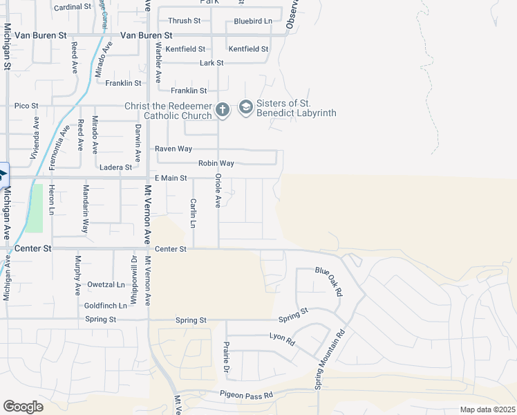 map of restaurants, bars, coffee shops, grocery stores, and more near 7075 Laban Lane in Riverside