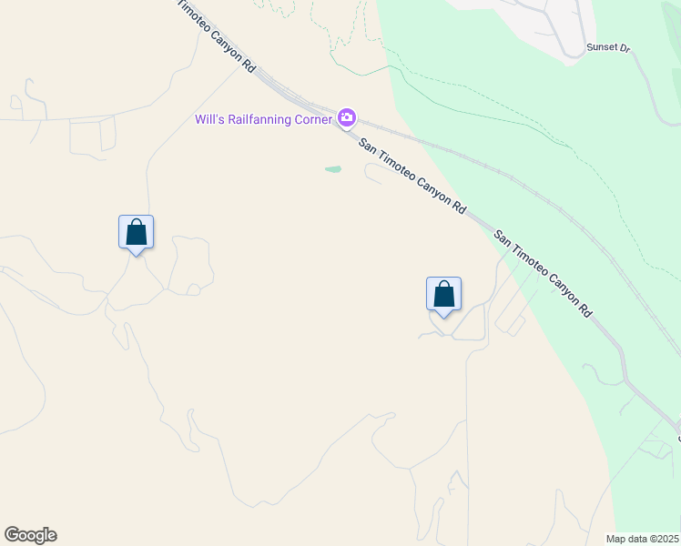 map of restaurants, bars, coffee shops, grocery stores, and more near San Timoteo Canyon Road in Redlands