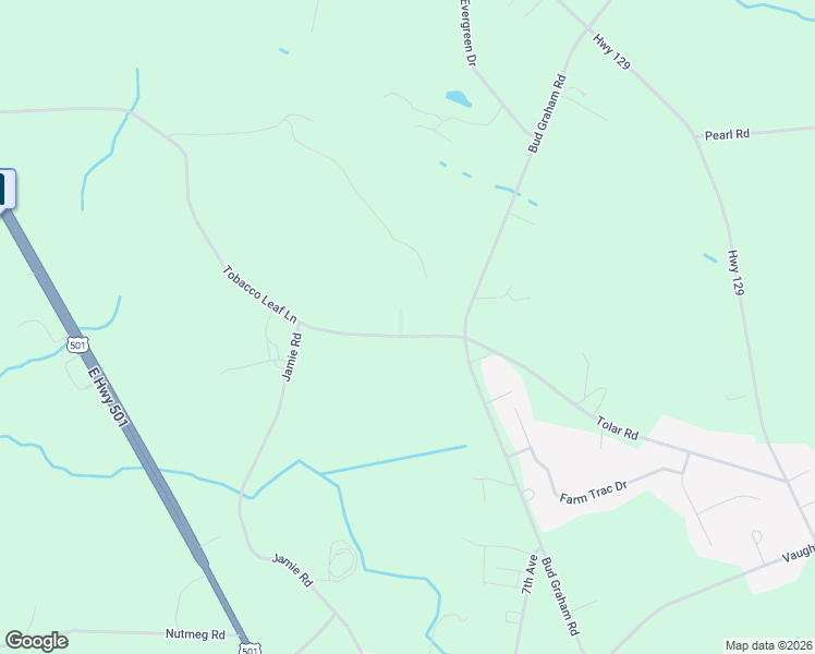 map of restaurants, bars, coffee shops, grocery stores, and more near 319 Tobacco Leaf Lane in Galivants Ferry