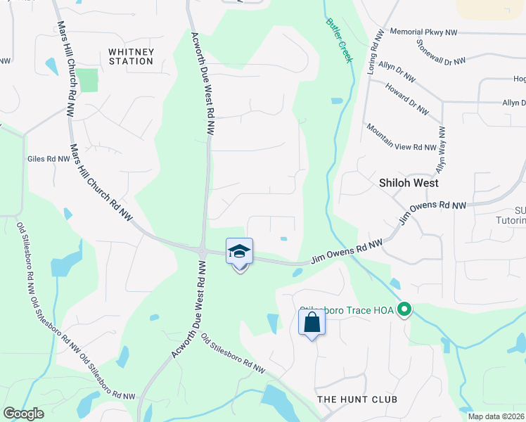 map of restaurants, bars, coffee shops, grocery stores, and more near 3998 Tamarack Drive Northwest in Kennesaw
