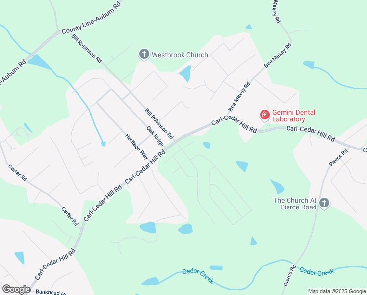 map of restaurants, bars, coffee shops, grocery stores, and more near 14 Cardinal Pond Lane in Winder