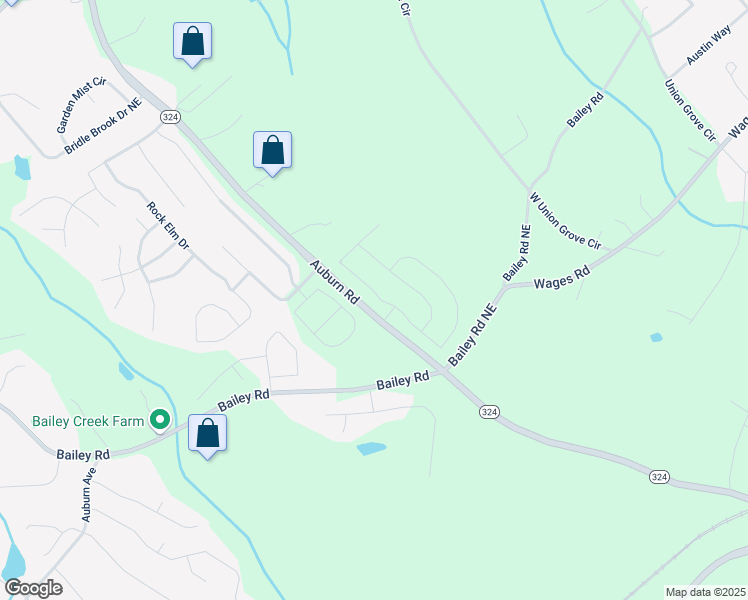 map of restaurants, bars, coffee shops, grocery stores, and more near 586 Rodeo drive in Gwinnett County