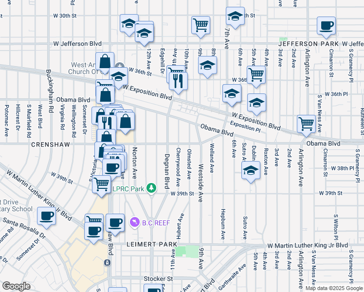 map of restaurants, bars, coffee shops, grocery stores, and more near 3750 Cherrywood Avenue in Los Angeles