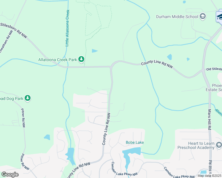 map of restaurants, bars, coffee shops, grocery stores, and more near 2601 County Line Road Northwest in Acworth