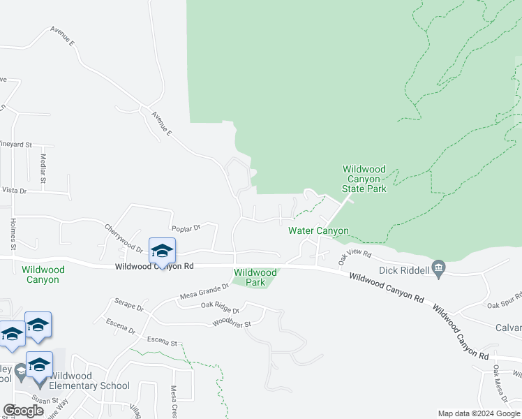 map of restaurants, bars, coffee shops, grocery stores, and more near 12943 Lupine Court in Yucaipa