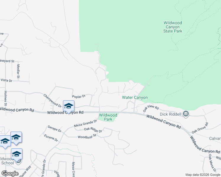 map of restaurants, bars, coffee shops, grocery stores, and more near 12931 Lupine Court in Yucaipa