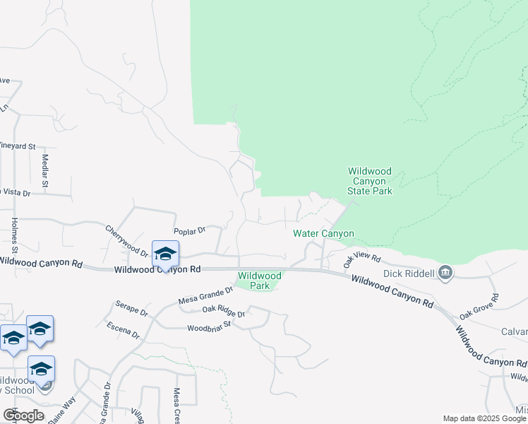 map of restaurants, bars, coffee shops, grocery stores, and more near 12943 Lupine Court in Yucaipa