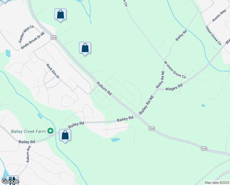 map of restaurants, bars, coffee shops, grocery stores, and more near 596 Rodeo drive in Gwinnett County