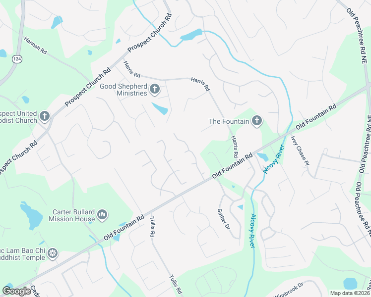 map of restaurants, bars, coffee shops, grocery stores, and more near 1315 Mulberry Mill Lane in Lawrenceville