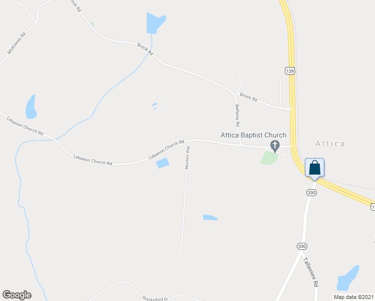 map of restaurants, bars, coffee shops, grocery stores, and more near 1 Masters Way in Athens