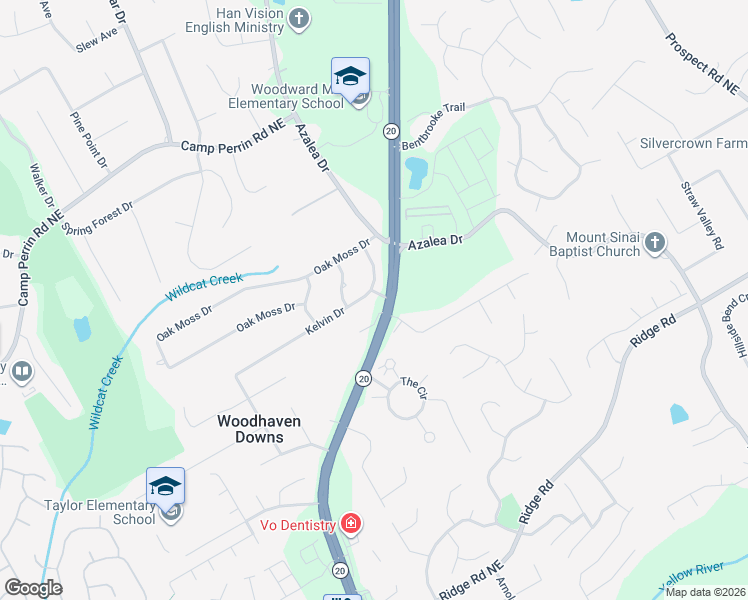 map of restaurants, bars, coffee shops, grocery stores, and more near 2037 Kelvin Drive in Lawrenceville