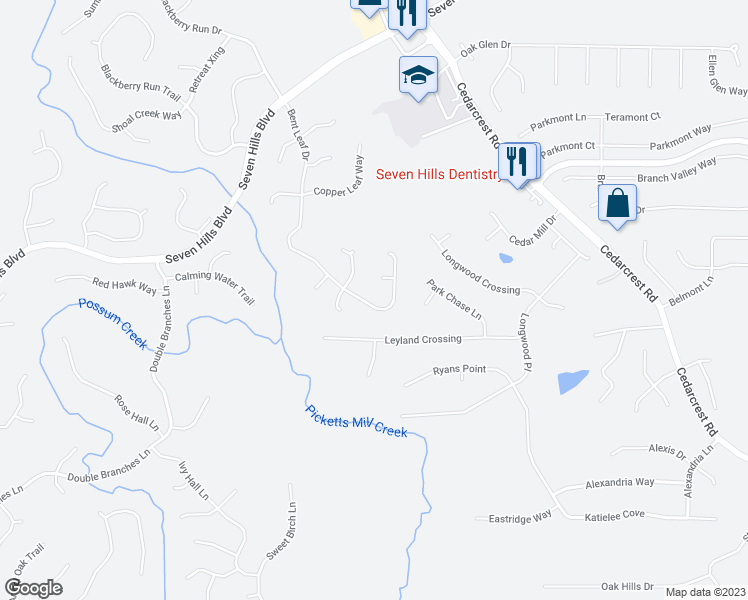 map of restaurants, bars, coffee shops, grocery stores, and more near 631 Bent Leaf Drive in Dallas