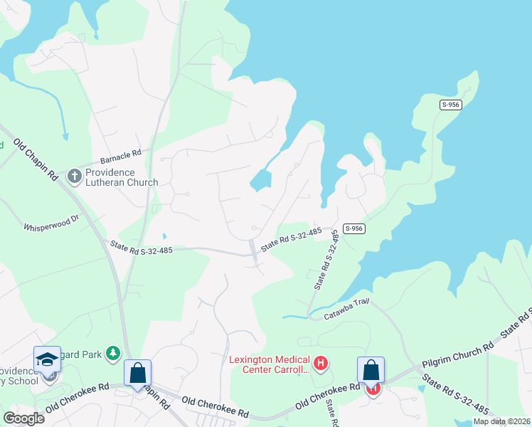 map of restaurants, bars, coffee shops, grocery stores, and more near 105 Longford Court in Lexington