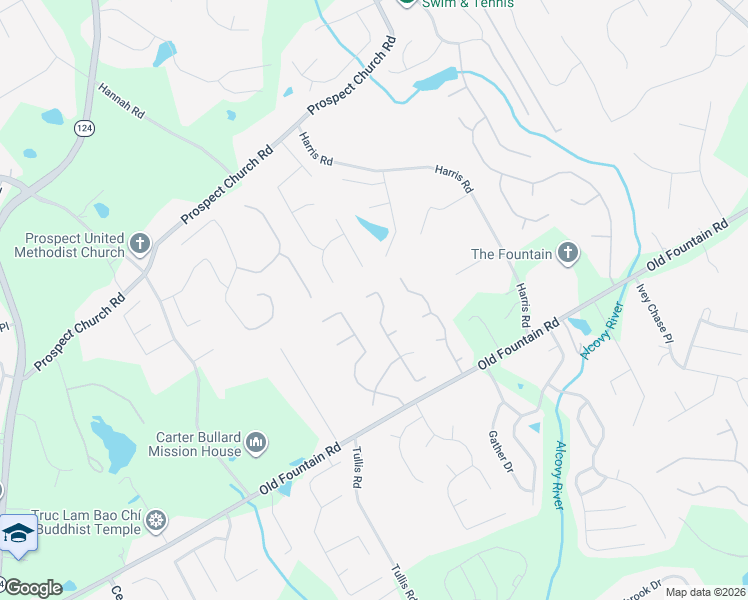map of restaurants, bars, coffee shops, grocery stores, and more near 1372 Fountain View Drive in Lawrenceville