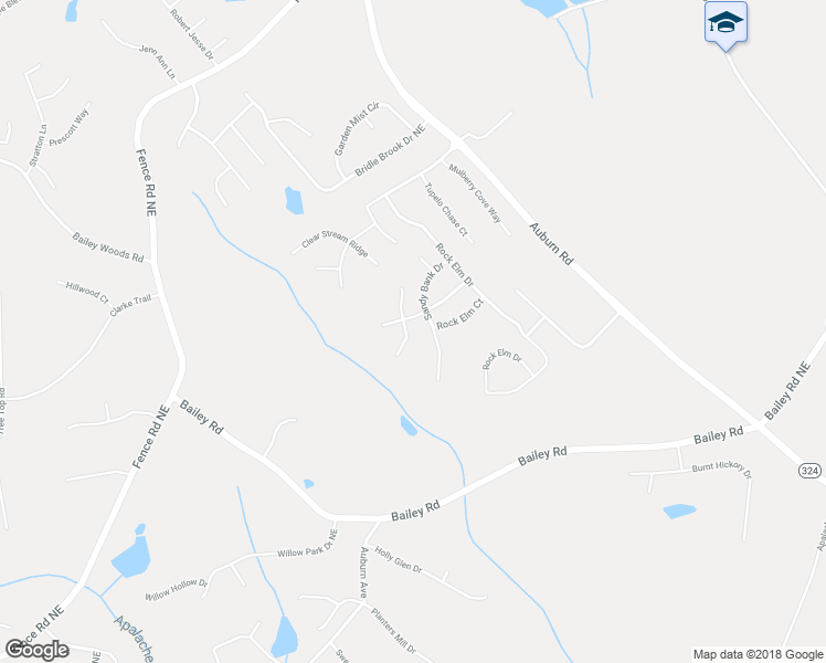 map of restaurants, bars, coffee shops, grocery stores, and more near 889 Walking Stick Trail Northeast in Auburn