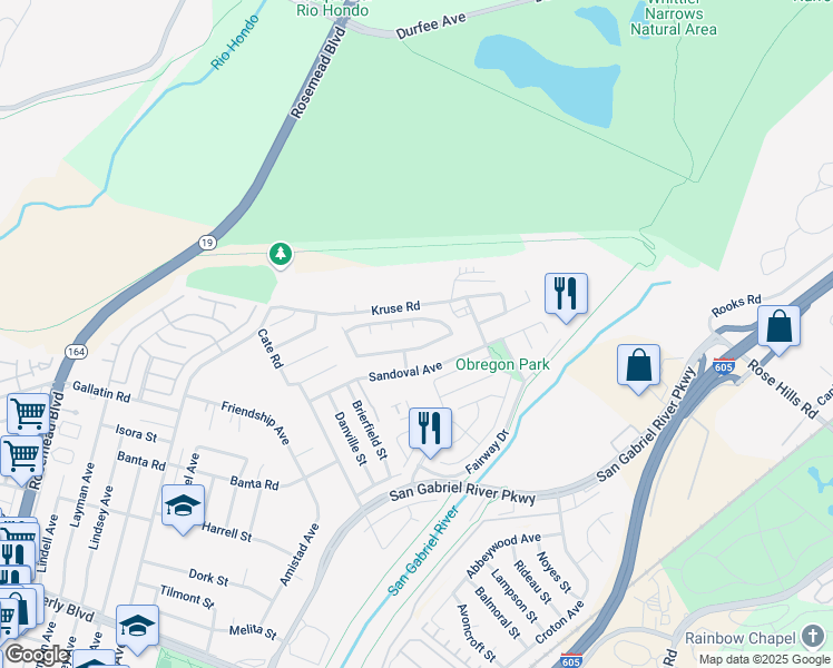 map of restaurants, bars, coffee shops, grocery stores, and more near 9311 Jan Court in Pico Rivera