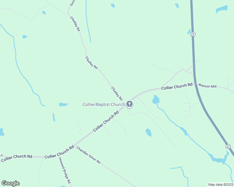 map of restaurants, bars, coffee shops, grocery stores, and more near 22 O'kelley Road in Comer