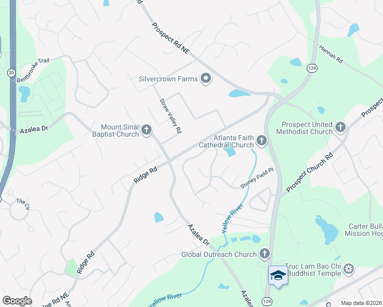 map of restaurants, bars, coffee shops, grocery stores, and more near 1842 Hillside Bend Crossing in Lawrenceville