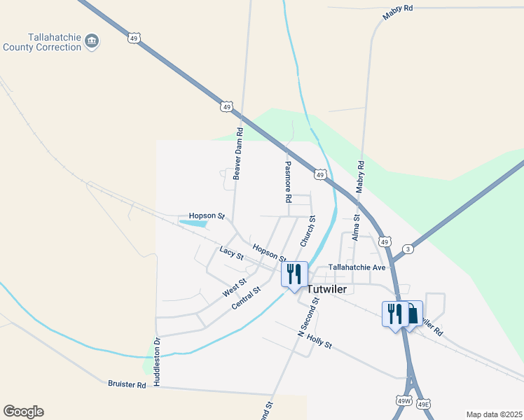 map of restaurants, bars, coffee shops, grocery stores, and more near 416 First Street in Clarksdale