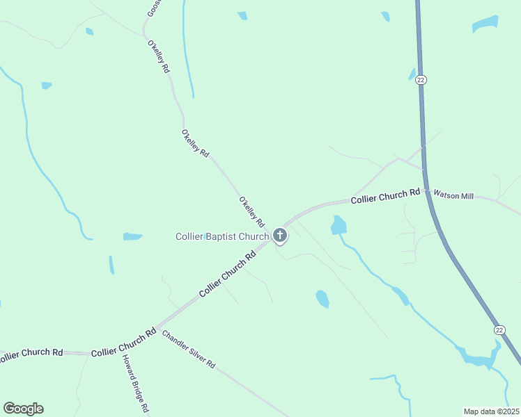 map of restaurants, bars, coffee shops, grocery stores, and more near 22 O'kelley Road in Comer