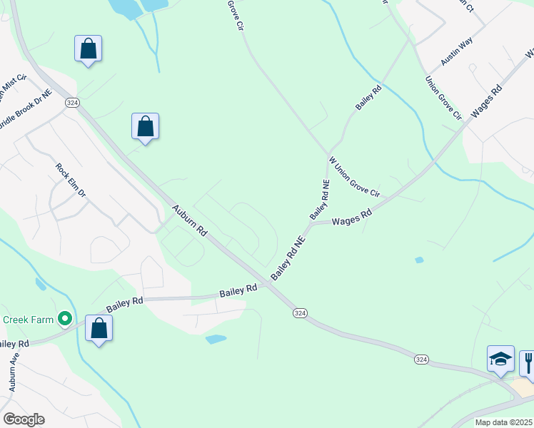 map of restaurants, bars, coffee shops, grocery stores, and more near 306 Rodeo drive in Gwinnett County