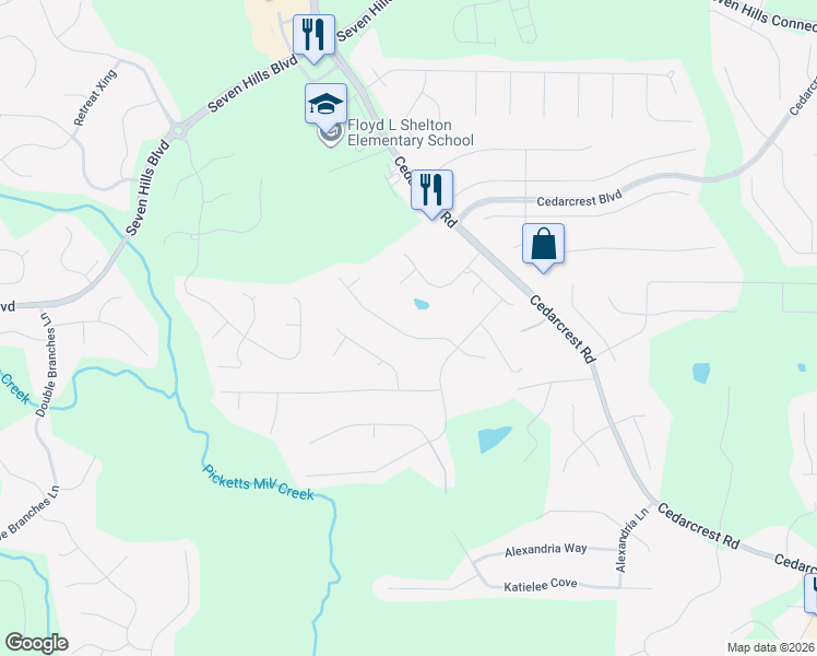 map of restaurants, bars, coffee shops, grocery stores, and more near 124 Longwood Crossing in Dallas