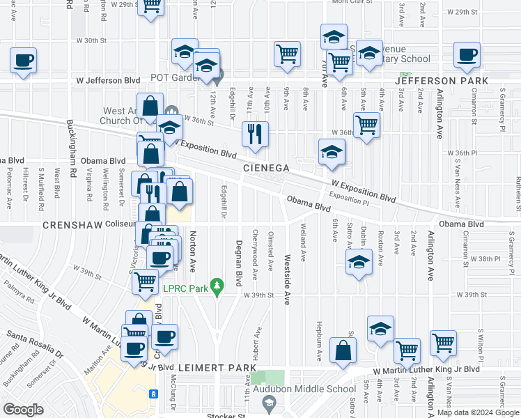 map of restaurants, bars, coffee shops, grocery stores, and more near 3732 Cherrywood Avenue in Los Angeles