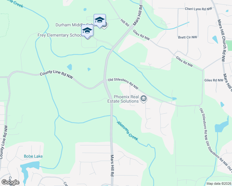 map of restaurants, bars, coffee shops, grocery stores, and more near 5102 Waldenbrooke Court Northwest in Acworth