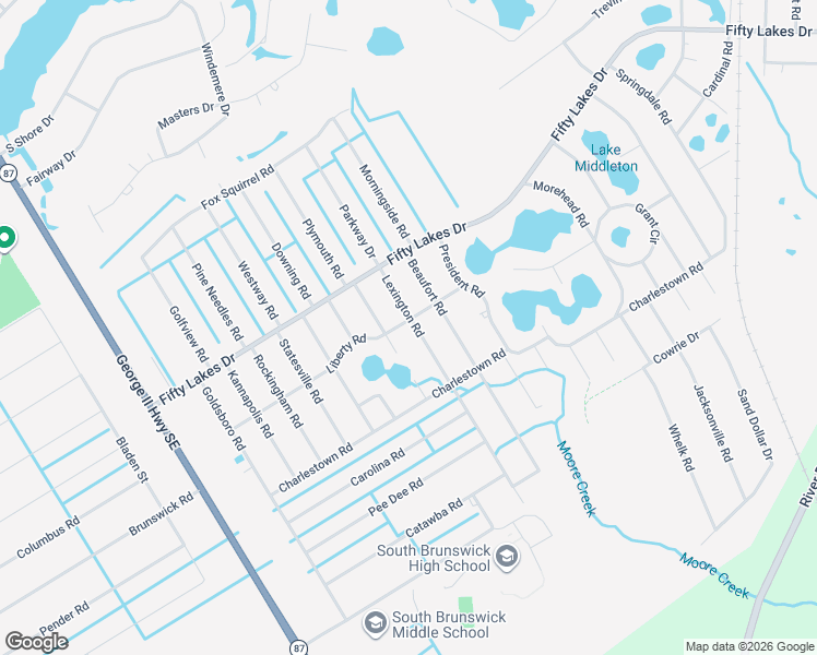 map of restaurants, bars, coffee shops, grocery stores, and more near 1130 Lexington Road in Southport