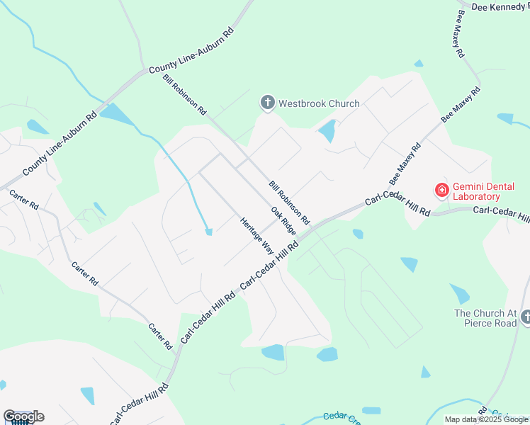 map of restaurants, bars, coffee shops, grocery stores, and more near 282 Oak Ridge in Auburn