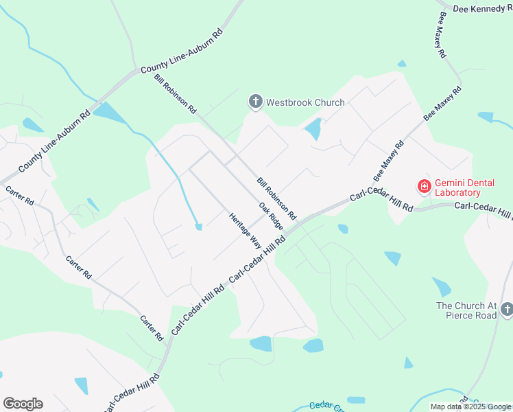 map of restaurants, bars, coffee shops, grocery stores, and more near 282 Oak Ridge in Auburn