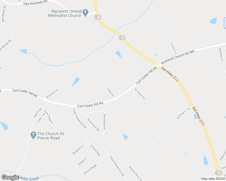 map of restaurants, bars, coffee shops, grocery stores, and more near 755 Coleen Drive in Winder