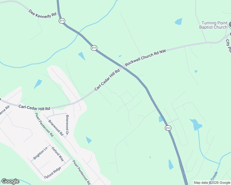 map of restaurants, bars, coffee shops, grocery stores, and more near 736 Georgia Highway 211 in Winder