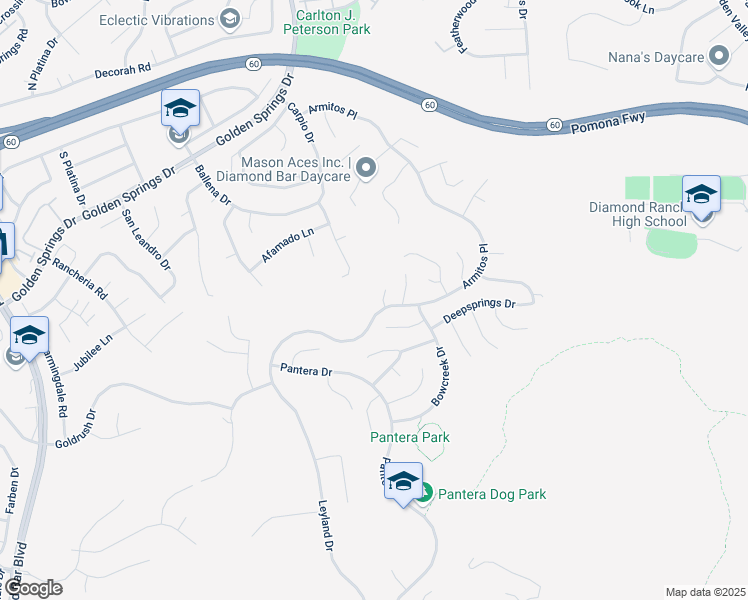 map of restaurants, bars, coffee shops, grocery stores, and more near 519 Jon Court in Diamond Bar