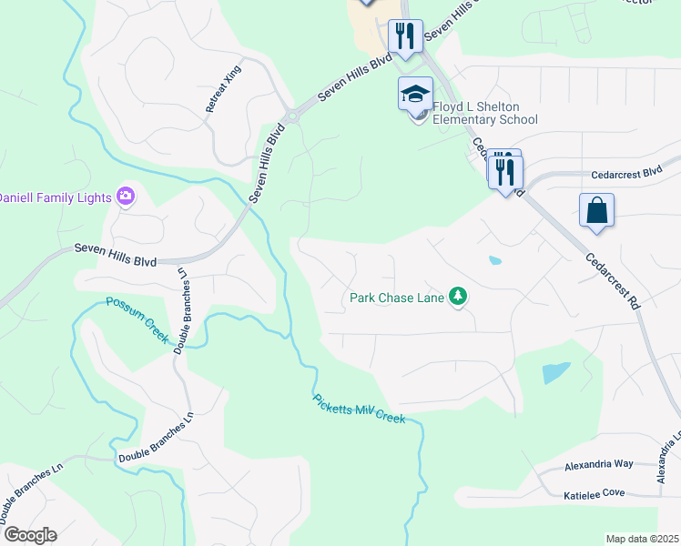 map of restaurants, bars, coffee shops, grocery stores, and more near 507 Bent Leaf Drive in Dallas