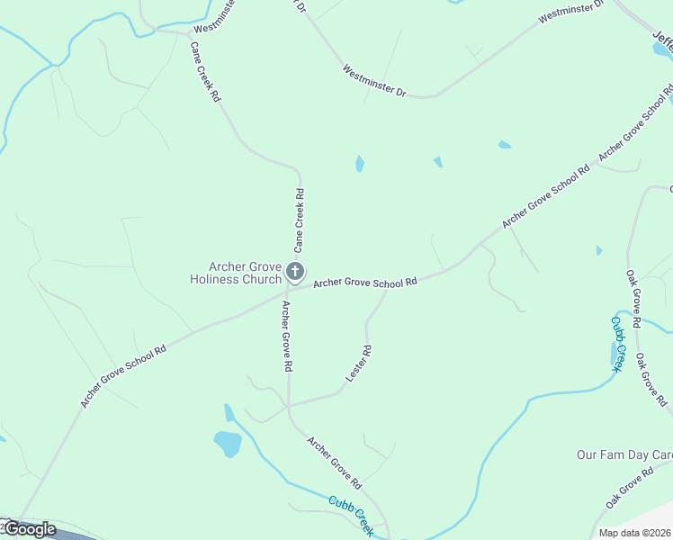 map of restaurants, bars, coffee shops, grocery stores, and more near 1077 Archer Grove School Road in Athens