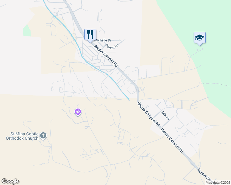 map of restaurants, bars, coffee shops, grocery stores, and more near 12712 Ranch Drive in Colton